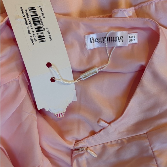 Beginnings Pink Ruffled Mini Dress - Picture 4 of 4